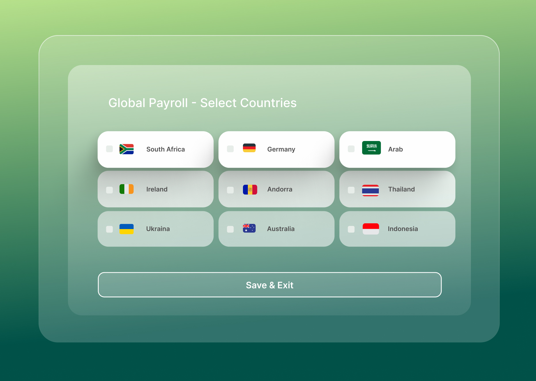Global Payroll - benefits
